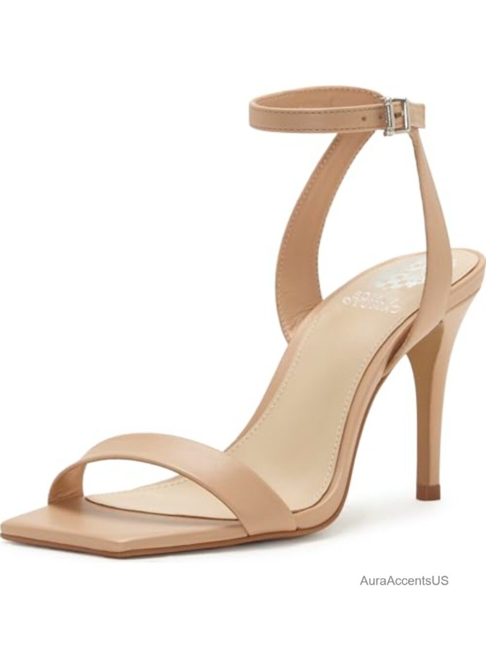 Vince Camuto Saprenda High Heel Sandals Square Toe Stiletto Ankle Strap